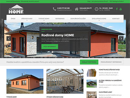 Redesign webu AmericanHome.cz