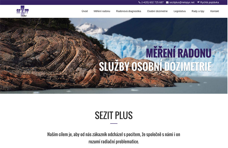 Ukázka webu Sezitplus.cz - 1