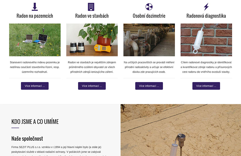 Ukázka webu Sezitplus.cz - 2