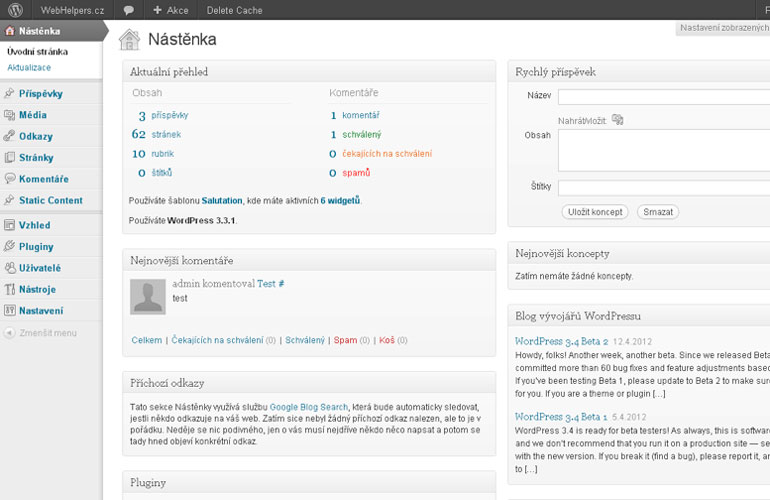 Ukázka webu WebHelpers.cz - 3